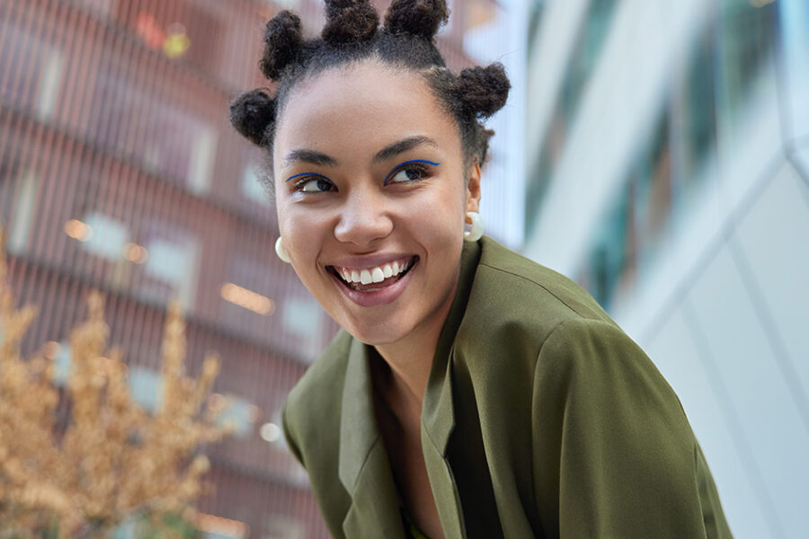 Girl Smiling Outdoors