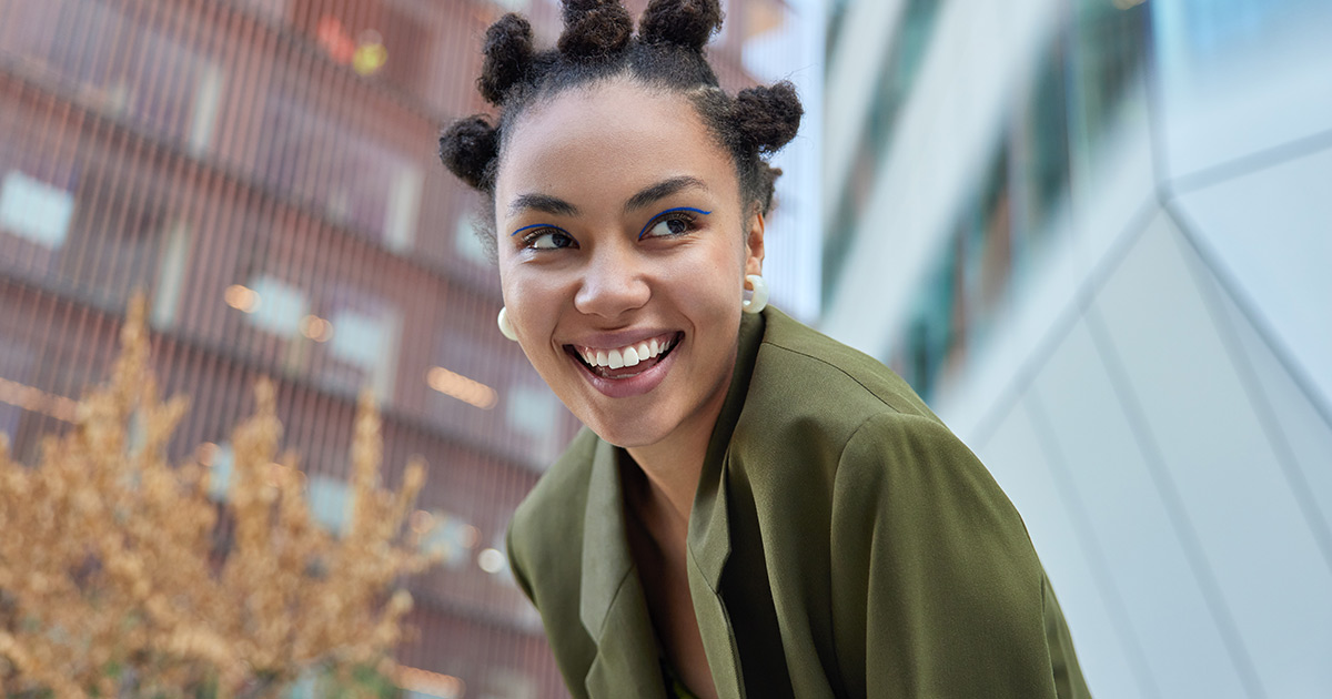 Girl Smiling Outdoors